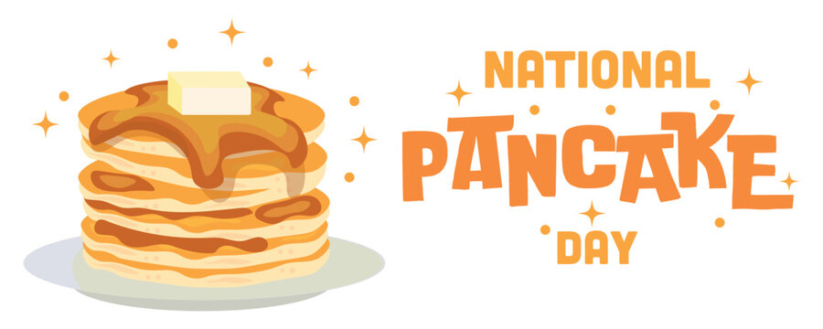 Drawn banner for National Pancake Day