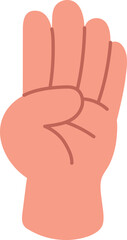 Hand Finger Gesture Illustration