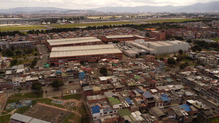 
Bogotá streets, skies and buildings taken from above