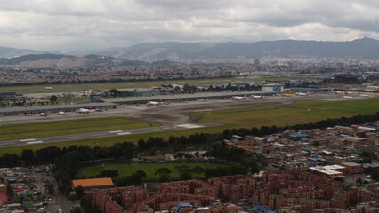 
Bogotá streets, skies and buildings taken from above