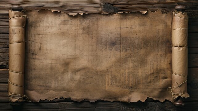 Ancient old scroll papyrus parchment document wallpaper background