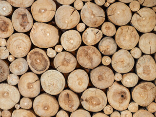 Stacked Timber Logs Background