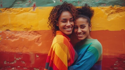 homosexual couple, two lesbian women enjoying their love,