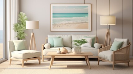 Fototapeta na wymiar Modern contemporary living room interior design 