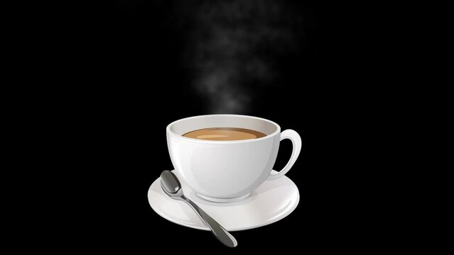 Steaming Coffee Cup Transition Effect