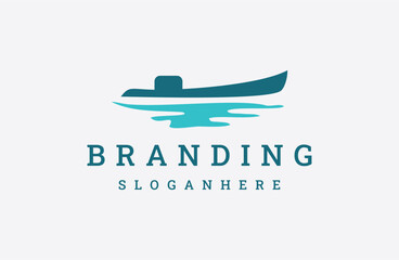 Boat logo icon design template vector illustration on white background .