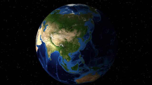 Orbital Approach to Greece. Map source from NASA Earth Observations (NEO)
