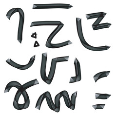 set of arrow line brush scribble . line, doodle black stock arrow. hand drawn arrow . Arrows circles and abstract doodle writing. element