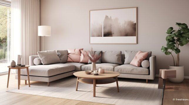 Interior design of modern sophisticated living 