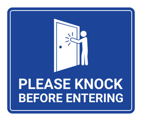 Please knock before entering sign