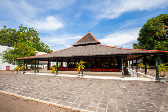 One corner of the Jogjakarta palace. Kraton Jogja is the residence of the kings of Jogja which is now also a tourist destination. The palace is located in Jogjakarta, Indonesia.