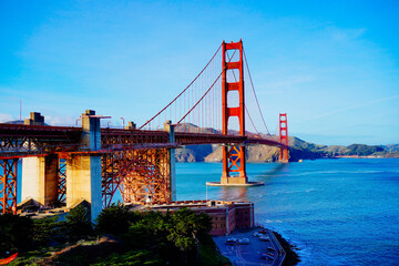 San Francisco, CA, USA: 01 17 2024: Golden bridge and San Francisco Bay	