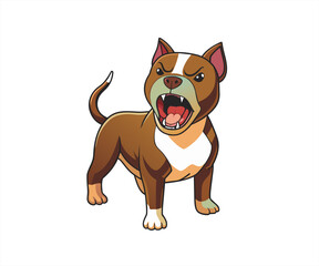 character dog with angry expresion mascot illustration