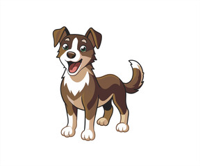 friendly Dog Mascot Cartoon Character