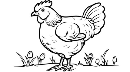 Chicken coloring pages