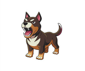 character dog with angry expresion mascot illustration