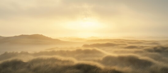 Fototapeta premium Mountains in the morning covered in mist