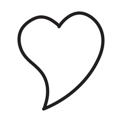 Heart icon vector. Love icon sign symbol in trendy flat style. Heart vector icon illustration isolated on black and white background