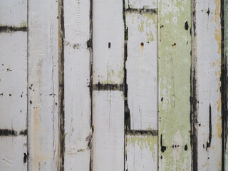 Vintage Wood Ensemble: A picturesque scene featuring an aged wooden door, wall, and fence, showcasing rustic textures and weathered charm