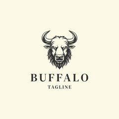 Buffalo logo design vector illustration