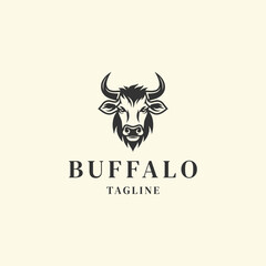 Fototapeta premium Buffalo logo design vector illustration