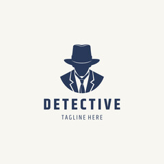 Detective logo design vector illustration