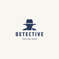 Detective logo design vector illustration