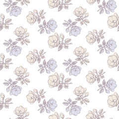 Decorative delicate pattern of flowers and branches of magnolia. A pattern of leaves. For nature, eco-friendly and design. Hand-drawn plants, a frame for a postcard.