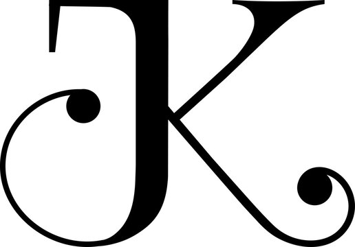 Jk logo monogram design