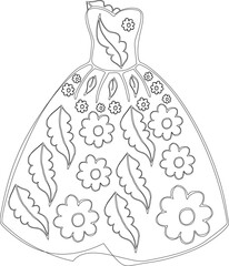 illustration of a wedding dress