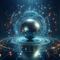 Obraz premium background technology space design fractal light science concept math data computer pattern illustration ,Ai generated 