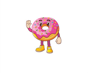 doughnut character cartoon illustration