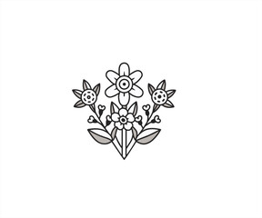 floral decoration logo design template
