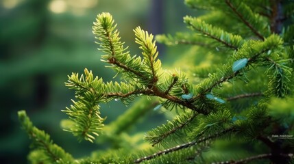close up of pine leaves