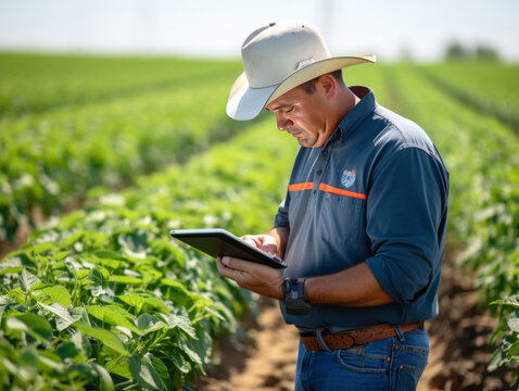farmer using tech