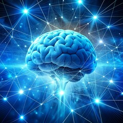 ai brain intelligence connected to network