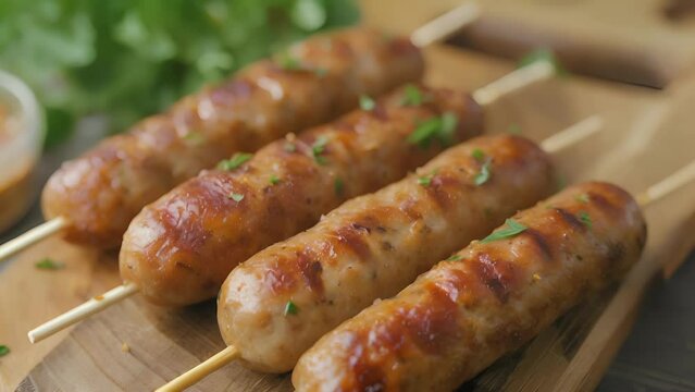 Indulge in a delicious and unique breakfast experience with these sizzling sausage pops a fun and flavorful way to start your day.