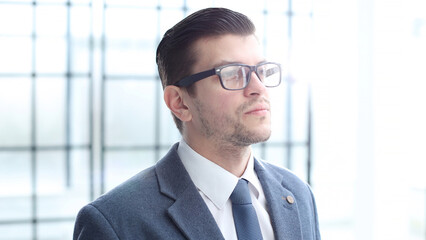 Male businessman in close-up in the office