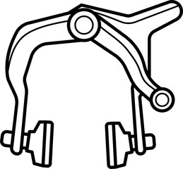 brake caliper Outline Vector Illustration