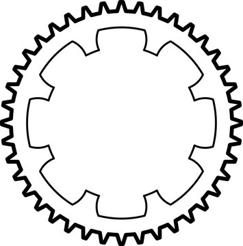 chainring Outline Vector Illustration