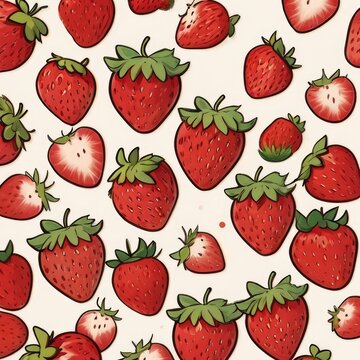pattern with strawberries