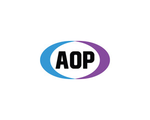 AOP logo design vector template