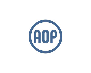 AOP logo design vector template