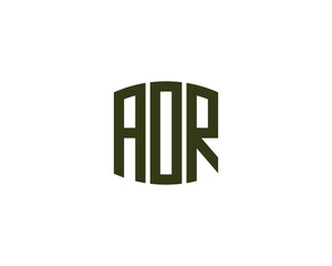 AOR logo design vector template