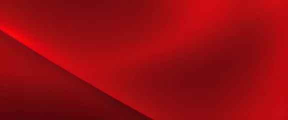 Deurstickers fondo rojo abstracto con bordes grunge negros, formas triangulares en capas transparentes rojas con ángulos y diseño de patrones geométricos en un diseño de fondo moderno y elegante © Cobe