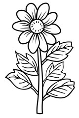 Fototapeta na wymiar FREE Flower Coloring Pages for Kids and Adults