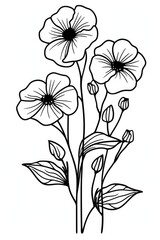 Flower Coloring Pages for Kids