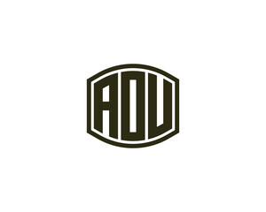 AOU logo design vector template