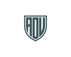 AOU logo design vector template