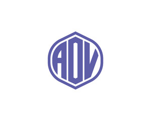 AOV logo design vector template